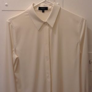NEW Theory silk blouse white.